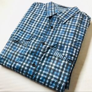 Elie Tahari Men's Button Down Checkered Shirt